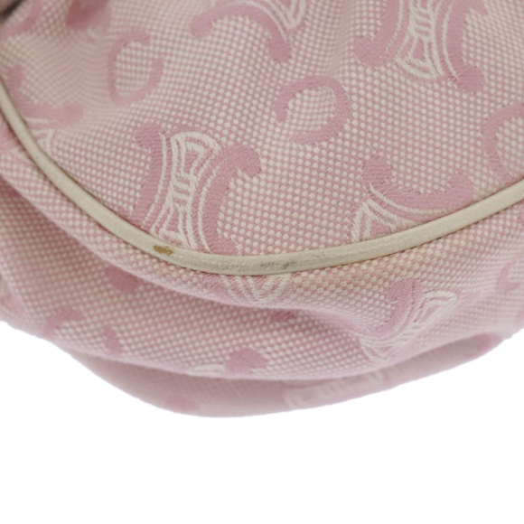 CELINE Paris Macadam Canvas Shoulder Bag Pink Gold Auth 96940 - Picture 10 of 16